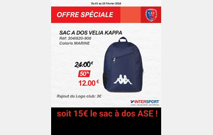 Sac à dos - Promo jusqu'au 29 février !