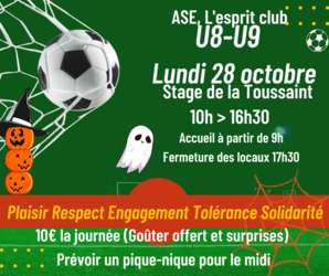 Stage du lundi 28 octobre 2024 U8U9