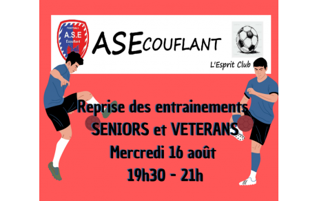 Reprise des entrainements Seniors et Vétérans